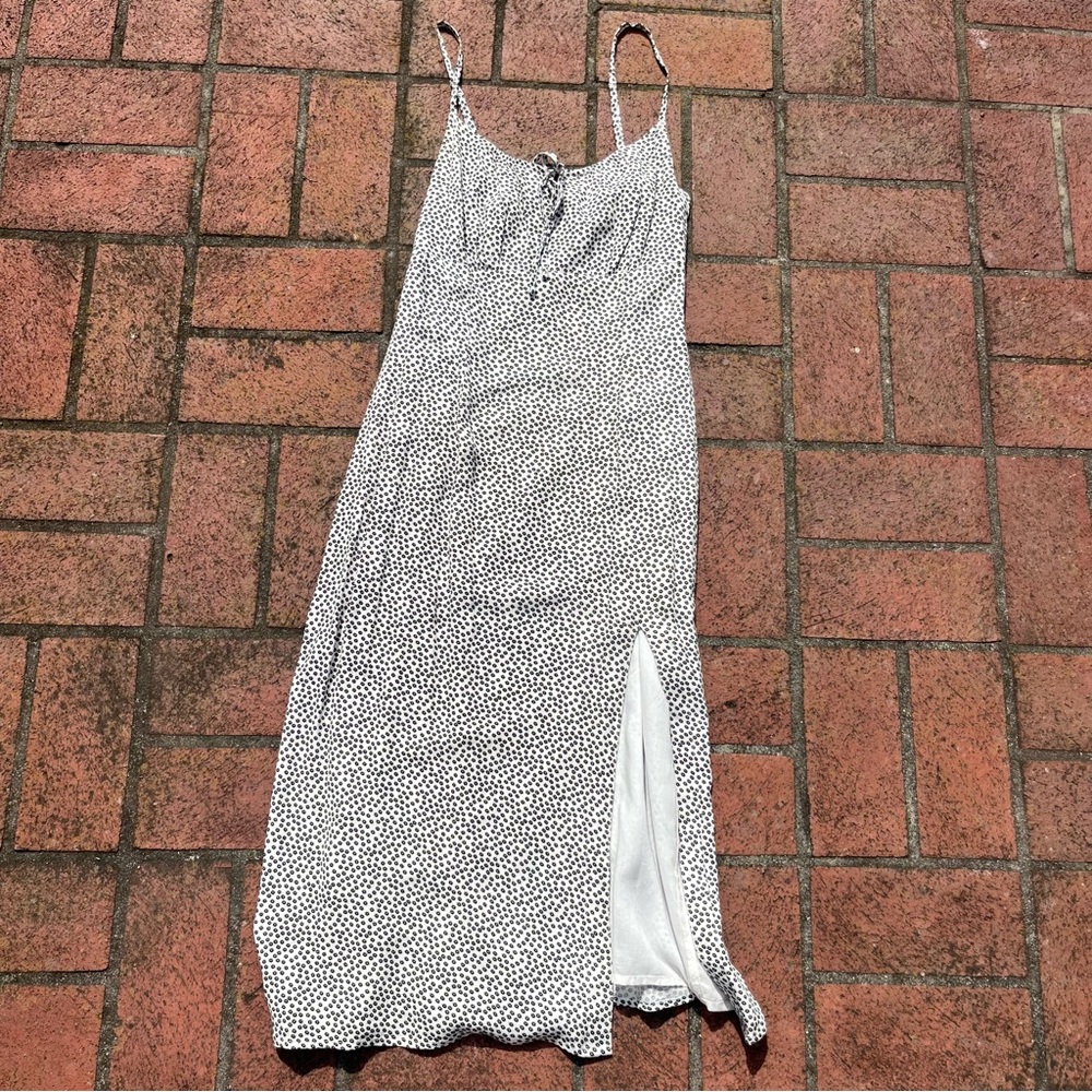 Abercrombie & Fitch Silver Spaghetti Strap Midi Dress